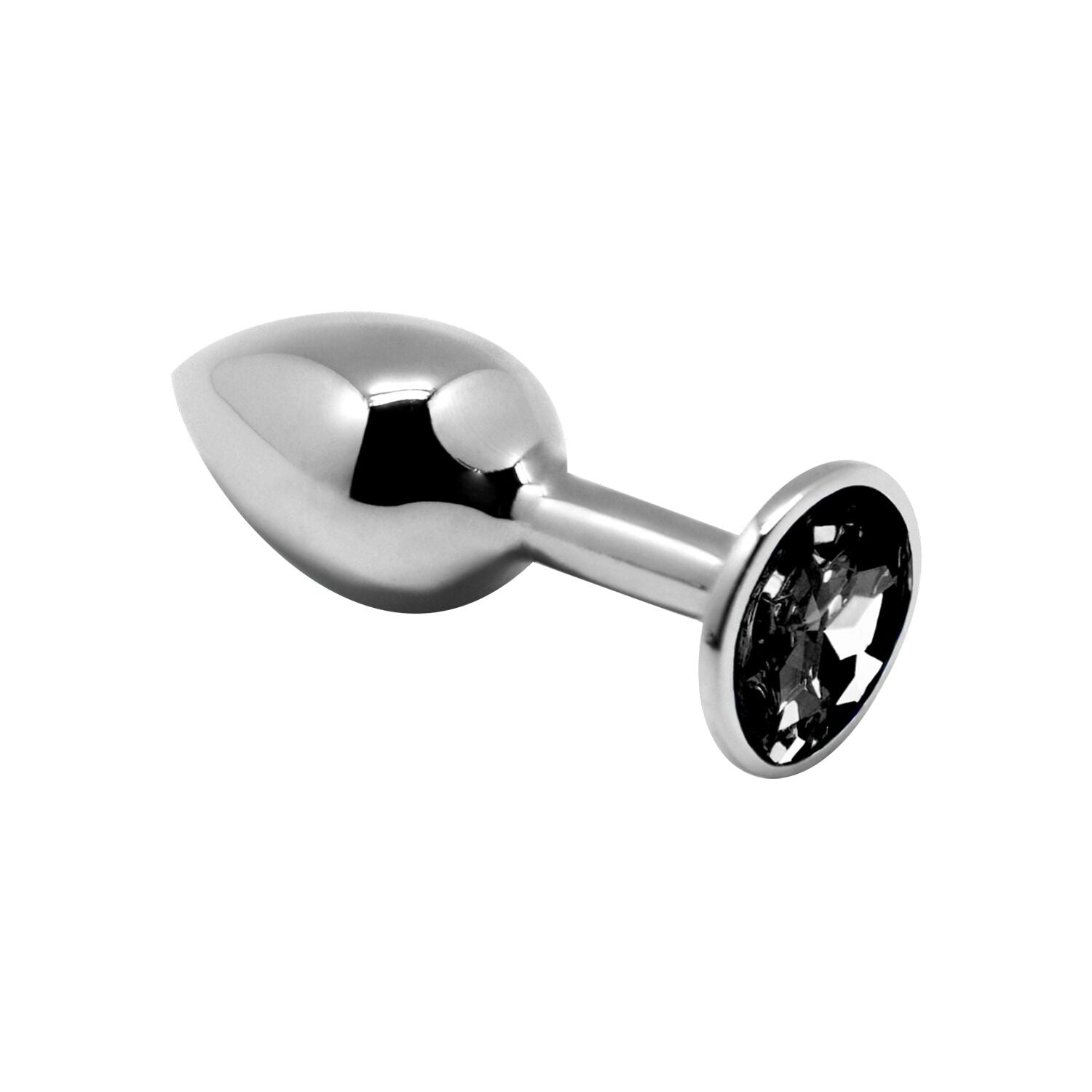 Metal Anal Plug with Crystal Alive Mini Metal Butt Plug Black M