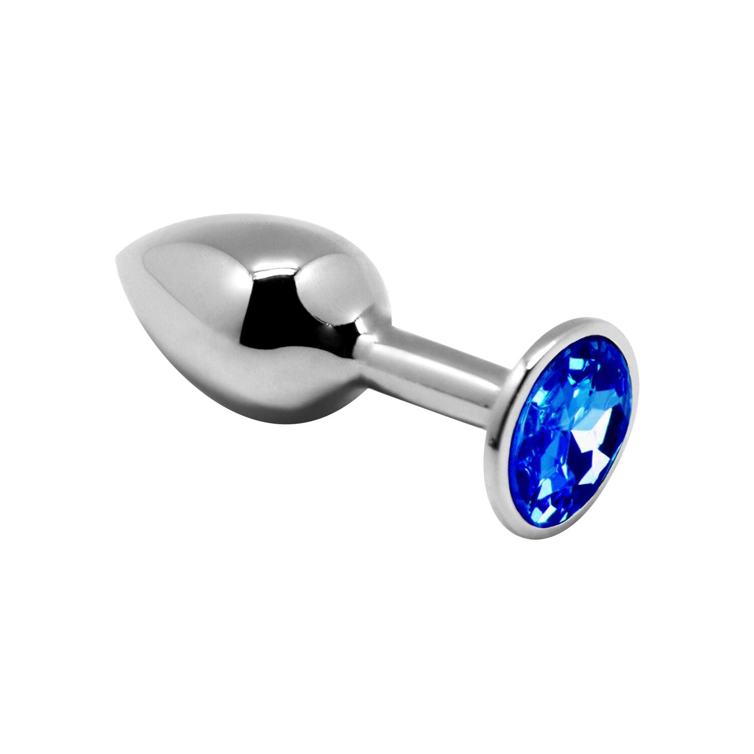 Metal Anal Plug with Crystal Alive Mini Metal Butt Plug Blue M
