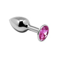 Metal Anal Plug with Crystal Alive Mini Metal Butt Plug Pink M