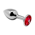 Metal Anal Plug with Crystal Alive Mini Metal Butt Plug Red L