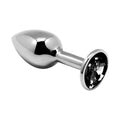 Metal Anal Plug with Crystal Alive Mini Metal Butt Plug Black L