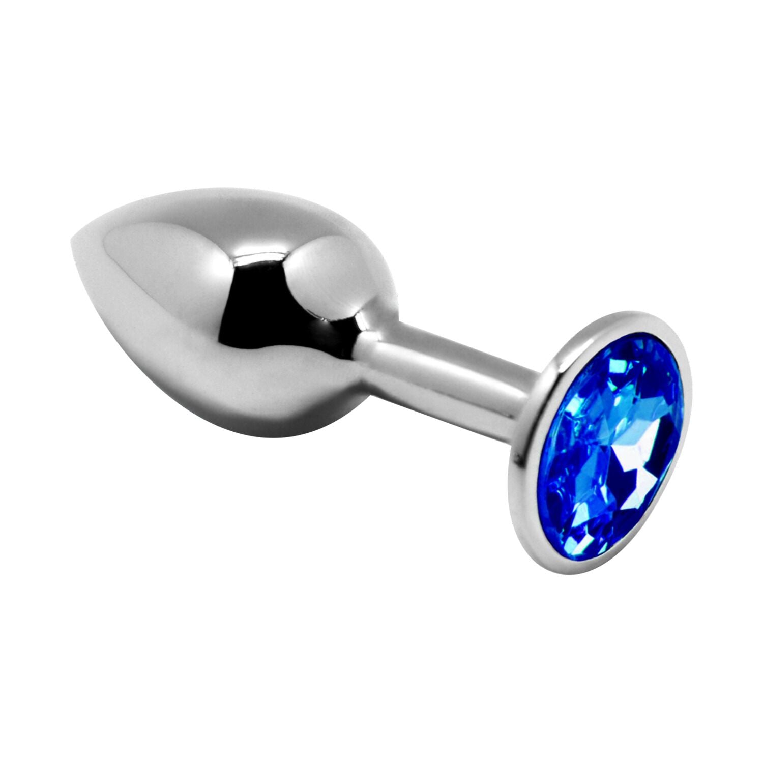 Metal Anal Plug with Crystal Alive Mini Metal Butt Plug Blue L