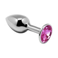 Alive Mini Metal Butt Plug Pink L with Crystal