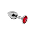 Metal Anal Plug with Crystal Alive Mini Metal Butt Plug Red S
