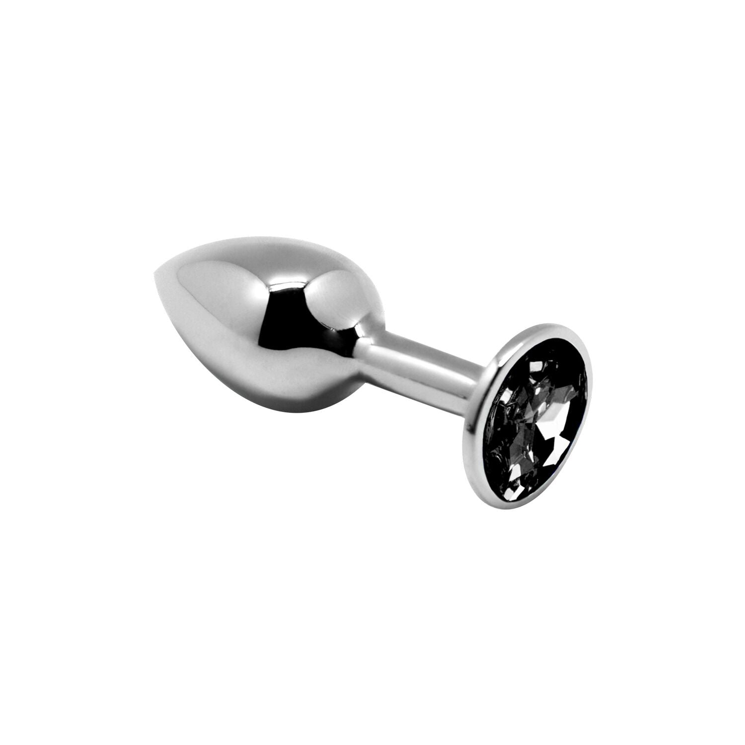 Metal Anal Plug with Crystal Alive Mini Metal Butt Plug Black S