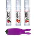 Set of 3 Amoreane Med stimulating lubricants (3x10ml) and Adrien Lastic Purple vibrating bullet