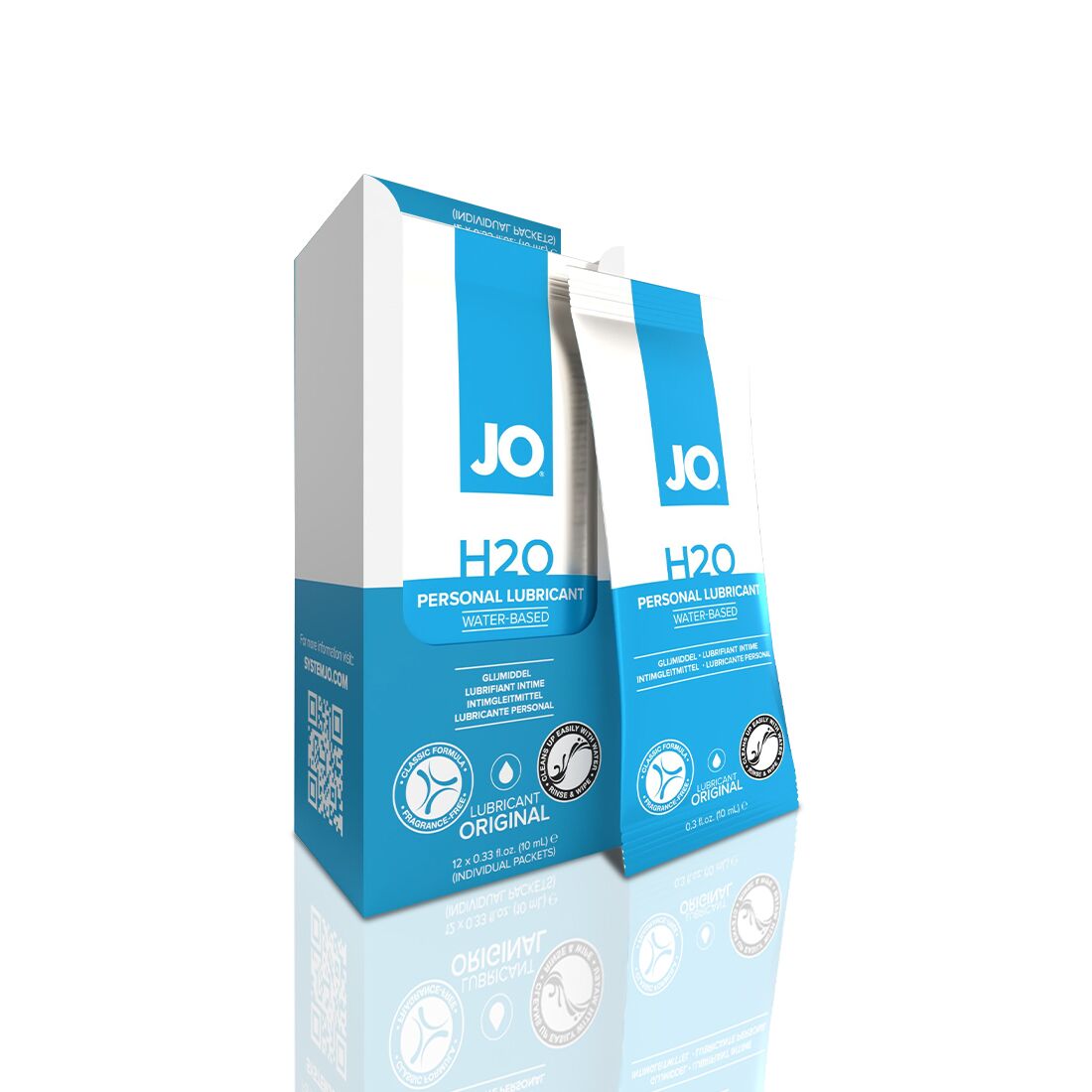 Foil Display Box Lubricant Set – JO H2O Lubricant – Original – 12 × 10ml