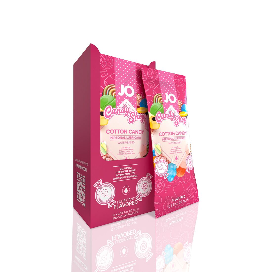 Foil Display Box Lubricant Set – JO H2O Lubricant – Cotton Candy – 12 × 10ml