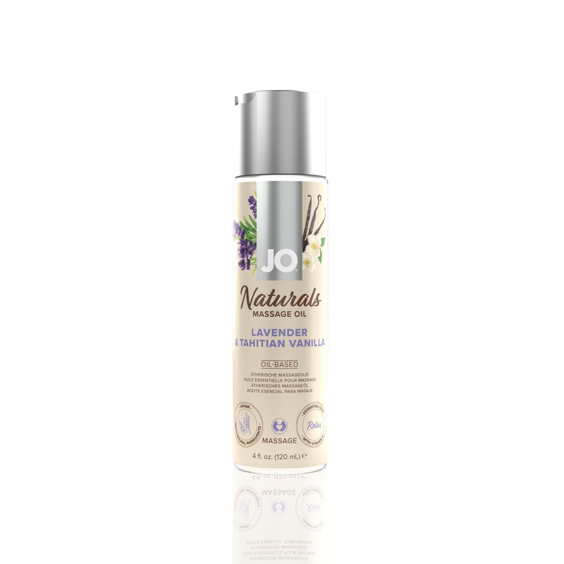 Massage Oil JO Naturals Massage Oil Lavender&Vanilla with natural essential oils (120 ml)