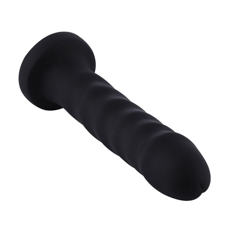 Hismith 7.1″ Anal Dildo Black, KlicLok System Silicone Dildo for Sex Machines
