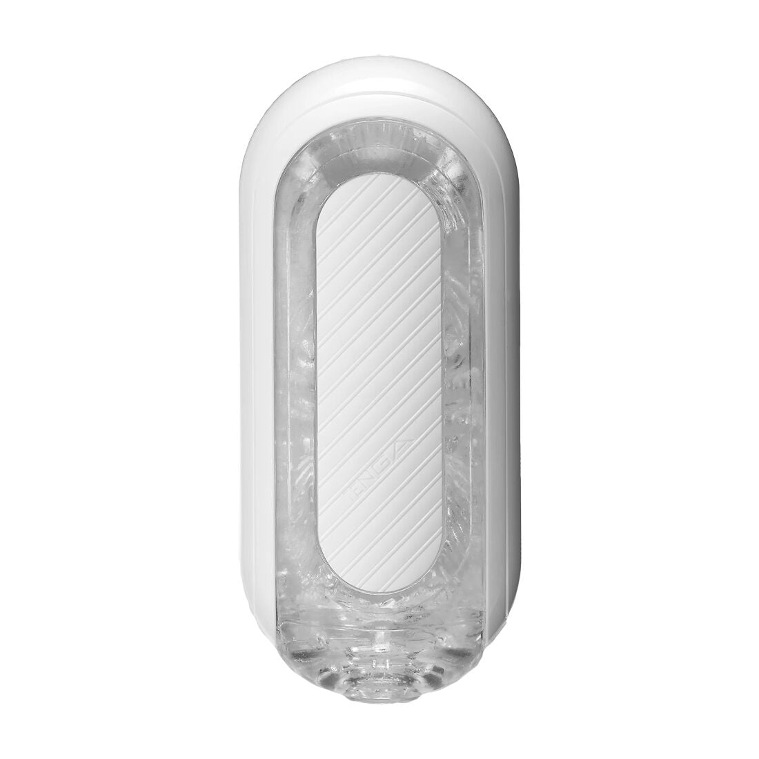 Tenga Flip Zero Gravity White Masturbator, variable stimulation intensity, foldable