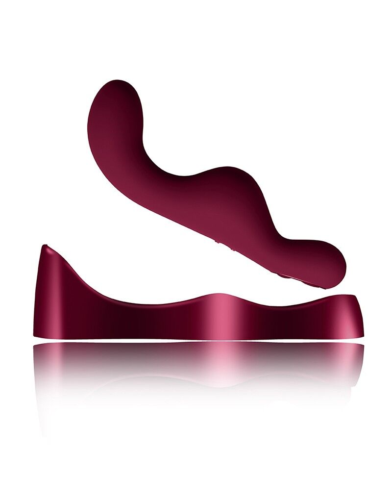 Universal sit-on-top vibrator Rocks Off Ruby Glow Blush, remote control