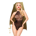Bodysuit Penthouse Blooming Era XL Black, guipure strapless imitation, open shoulders