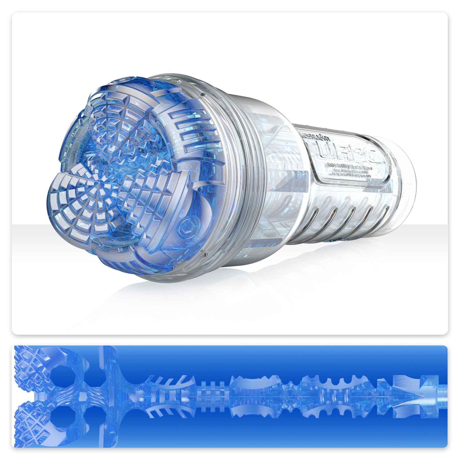 Fleshlight Turbo Core Blue Ice Masturbator, Oral Sex (Deep Throat)