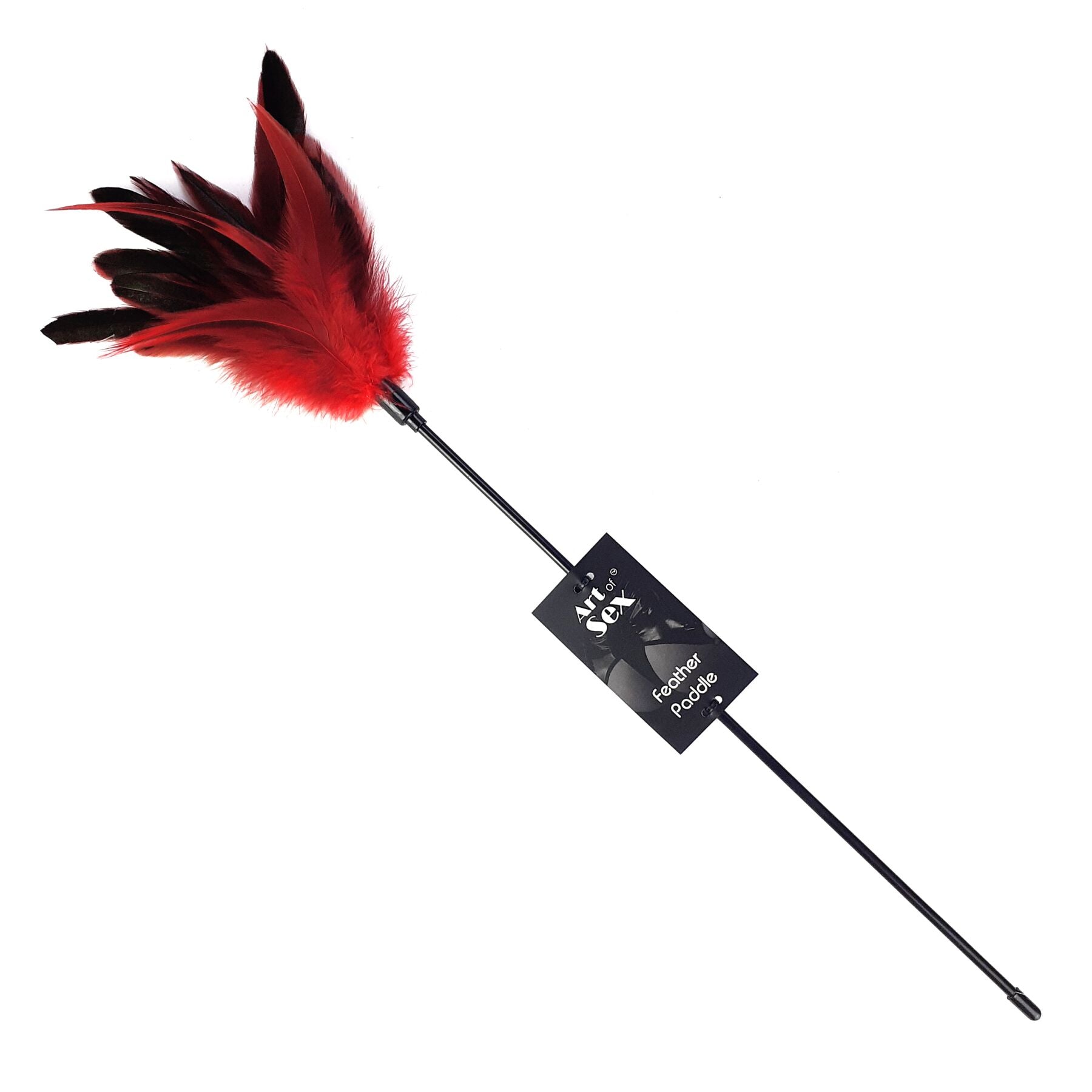 Tickler with rooster feather Art of Sex – Feather Paddle, red