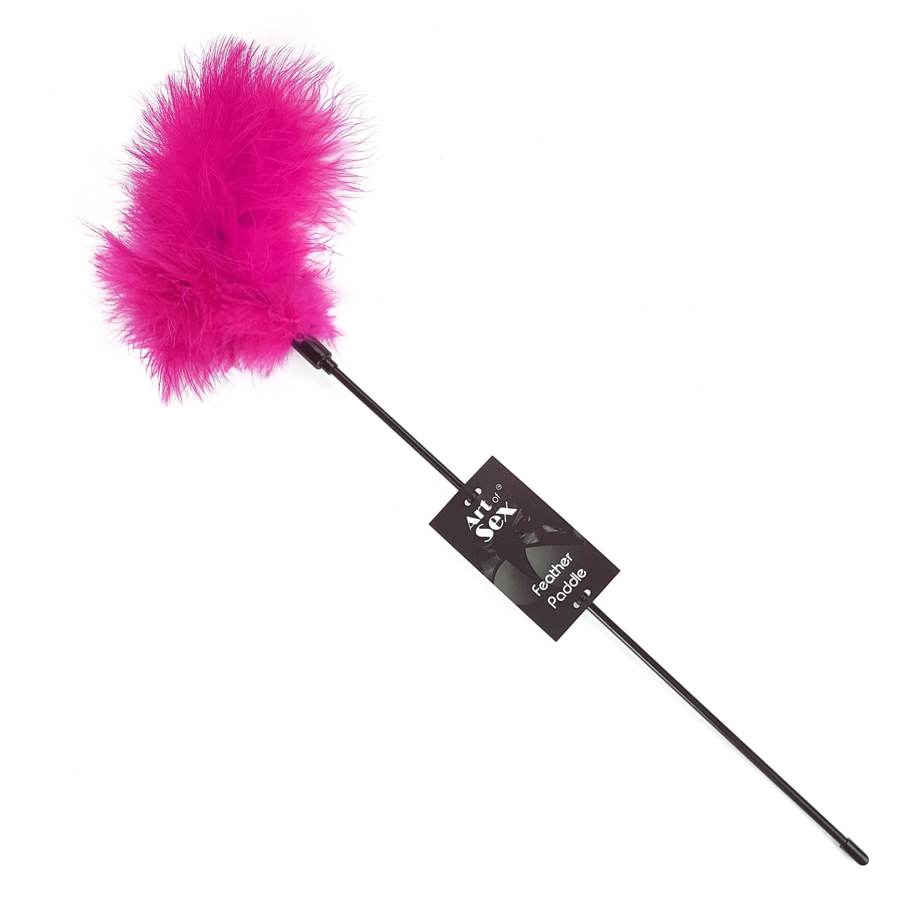 Art of Sex Turkey Feather Tickler – Feather Paddle, Dark Pink
