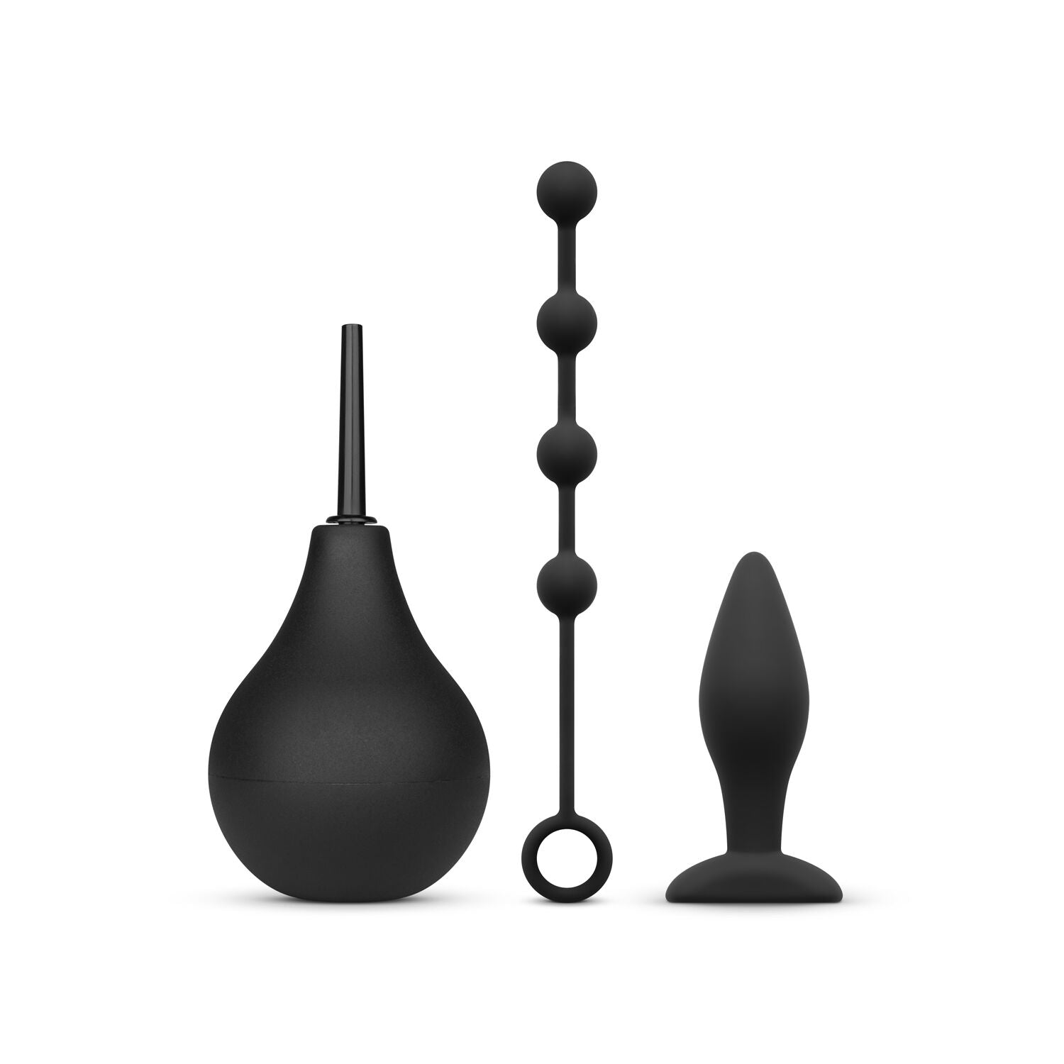 Newbie set for anal stimulation Nexus ANAL BEGINNER KIT, douche, anal beads and butt plug