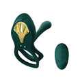 Zalo Smart Cock Ring - BAYEK Turquoise Green, Double with Insert, Remote Control