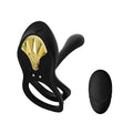 Smart Erection Ring Zalo - BAYEK Obsidian Black, double with insert, remote control