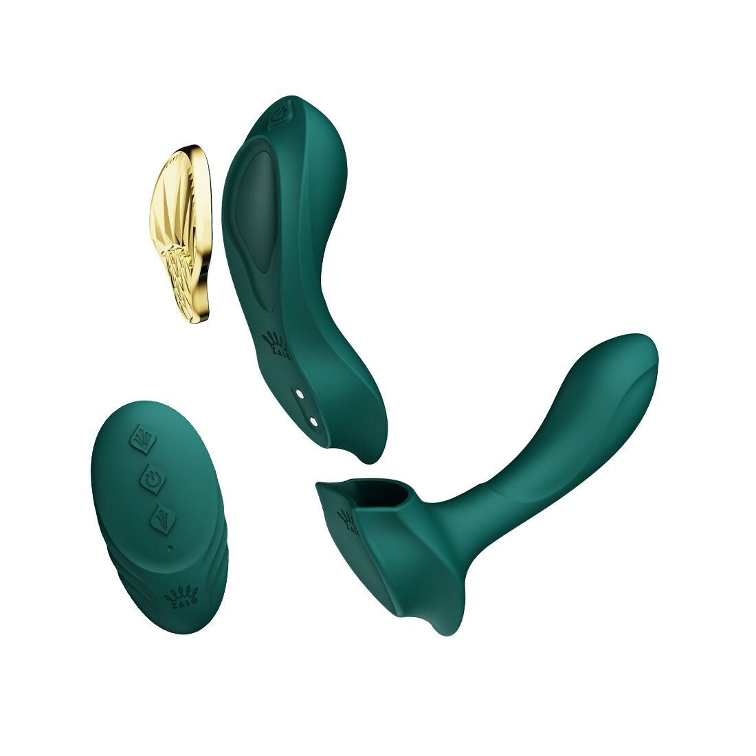 Zalo - AYA Turquoise Green Smart Panty Vibrator, Attachment and Remote Control
