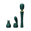 Zalo Kyro Wand Turquoise Green Vibrator with Attachments