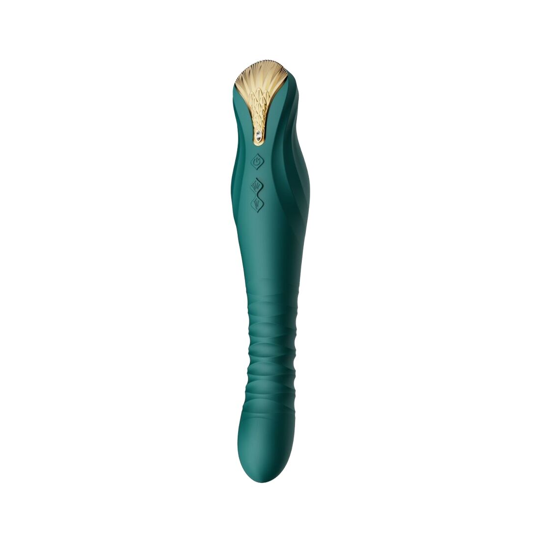Smart Vibrator-Pulsator Zalo — King Turquoise Green, Swarovski Crystal