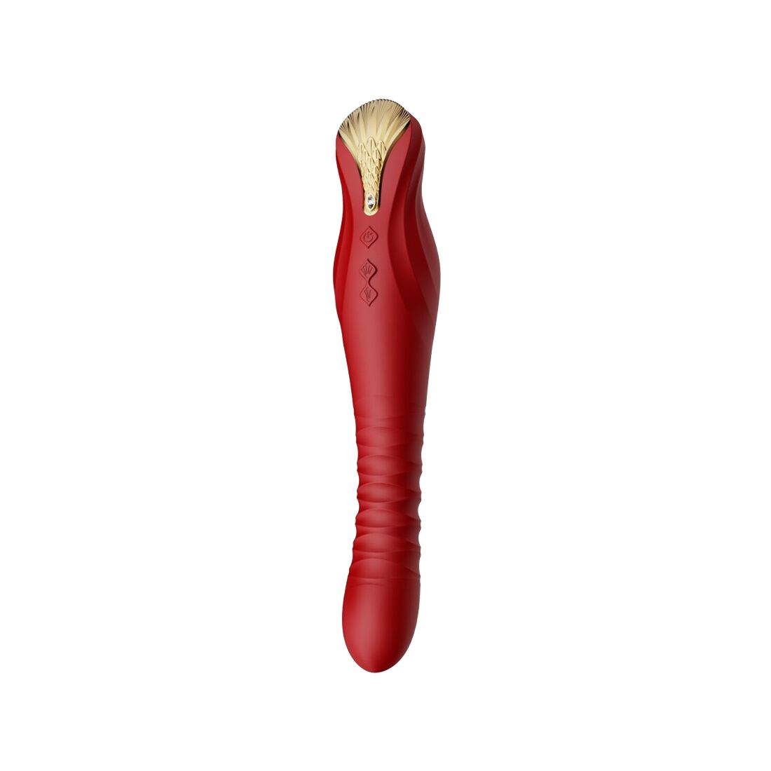 Zalo King Wine Red Vibrator-Pulsator with Swarovski Crystal