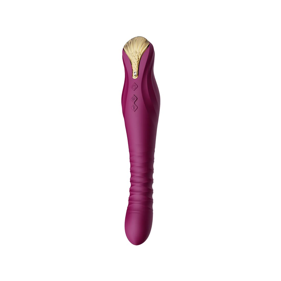 Smart vibrator-pulsator Zalo — King Velvet Purple, Swarovski crystal