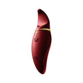2-in-1 vibrator with tongue Zalo — Hero Wine Red, Swarovski crystal