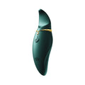 Vibrator 2-in-1 with Tongue Zalo — Hero Jewel Green, Swarovski crystal