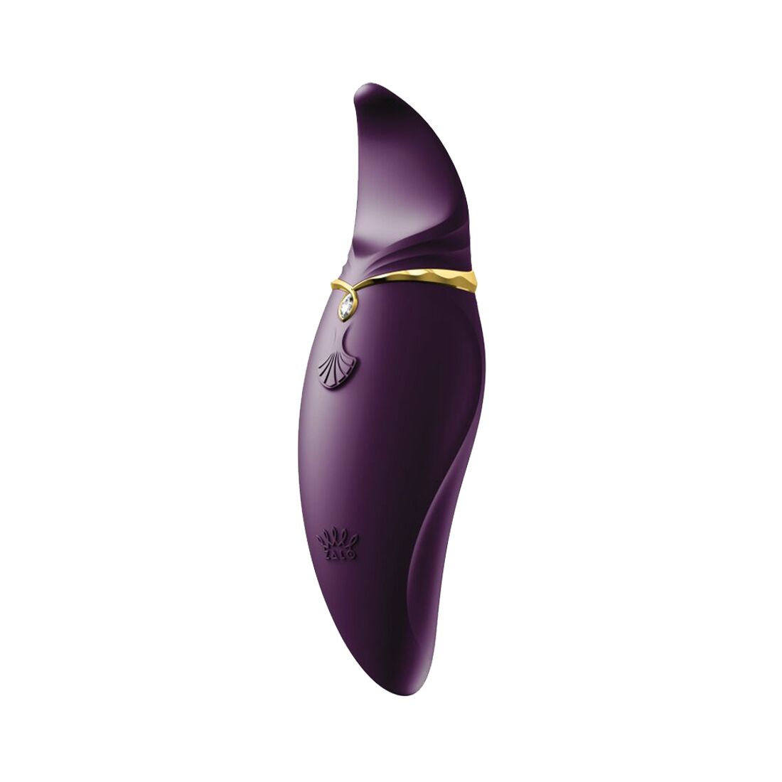 2-in-1 vibrator with tongue Zalo — Hero Twilight Purple, Swarovski crystal