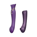 3-in-1 Smart Vibrator Zalo — Queen Set Twilight Purple, Pulsating Pearl and Vacuum, Swarovski Crystal