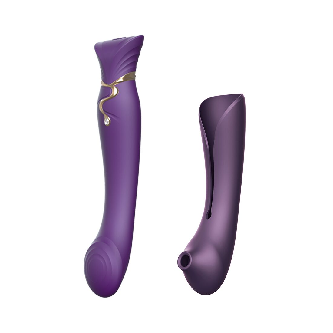 3-in-1 Smart Vibrator Zalo — Queen Set Twilight Purple, Pulsating Pearl and Vacuum, Swarovski Crystal