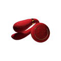 Zalo Fanfan Set Smart Vibrator for Couples, Bright Red, Remote Control