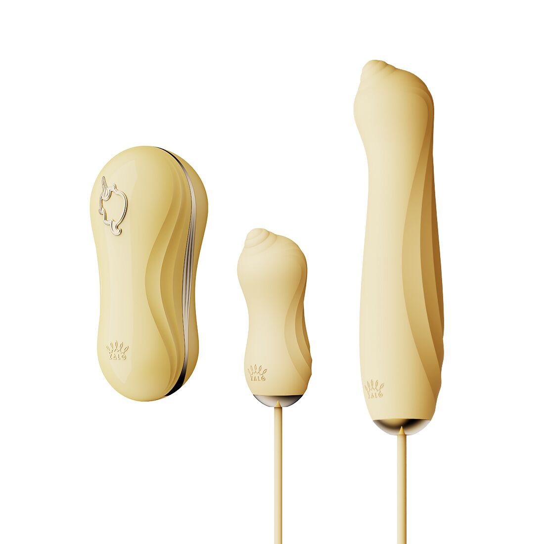 3-in-1 Zalo – UNICORN Set Yellow, vibrating egg, pulsator, vacuum stimulator
