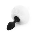 Silicone Butt Plug M Art of Sex - Silicone Butt plug Rabbit Tail White, diameter 3.5 cm