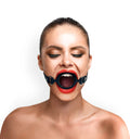 Gag Ring Silicone Dilator by Art of Sex – Gag Ring, black, genuine leather