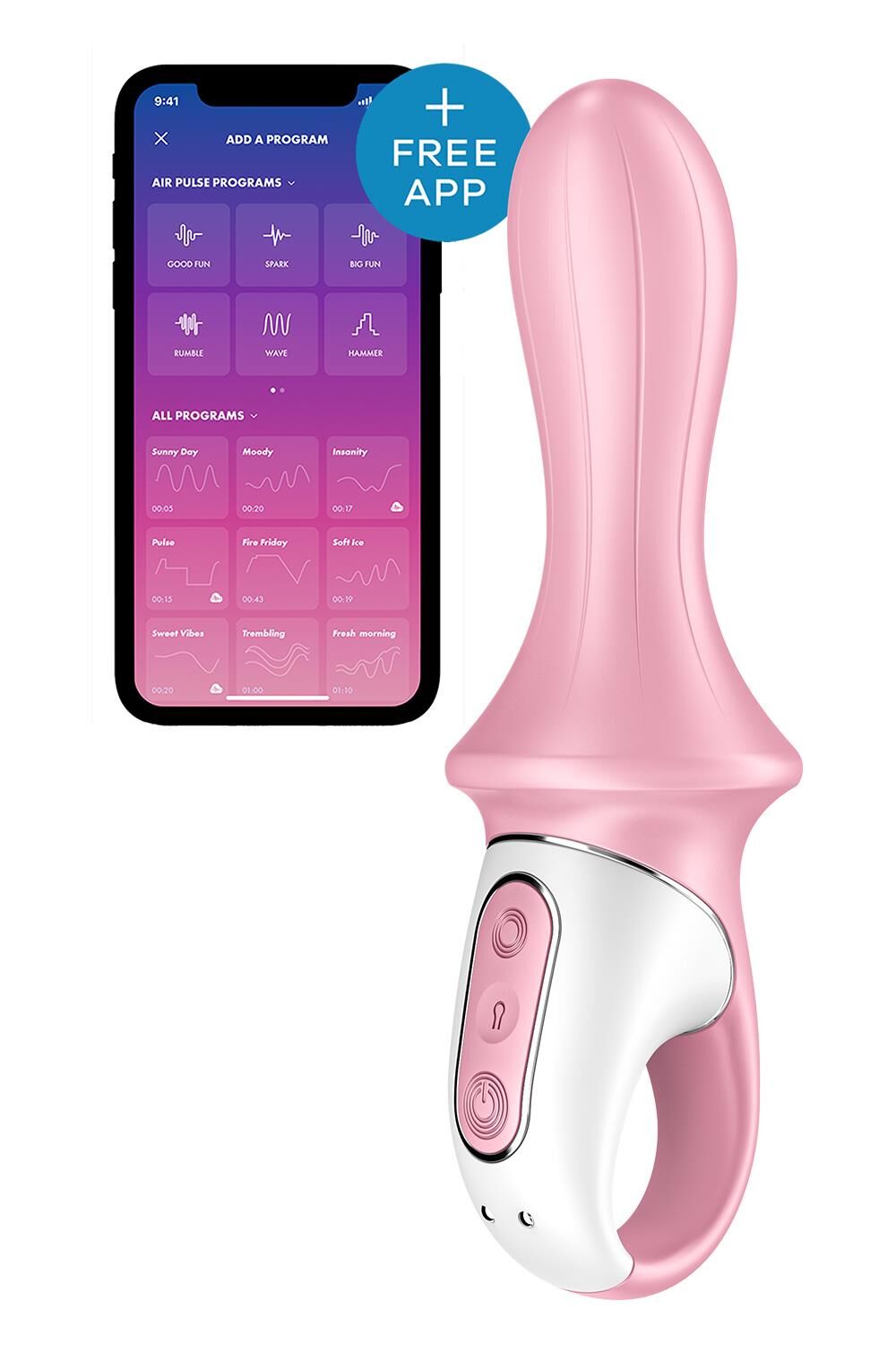 Anal smart vibrator Satisfyer Air Pump Booty 5+, inflatable