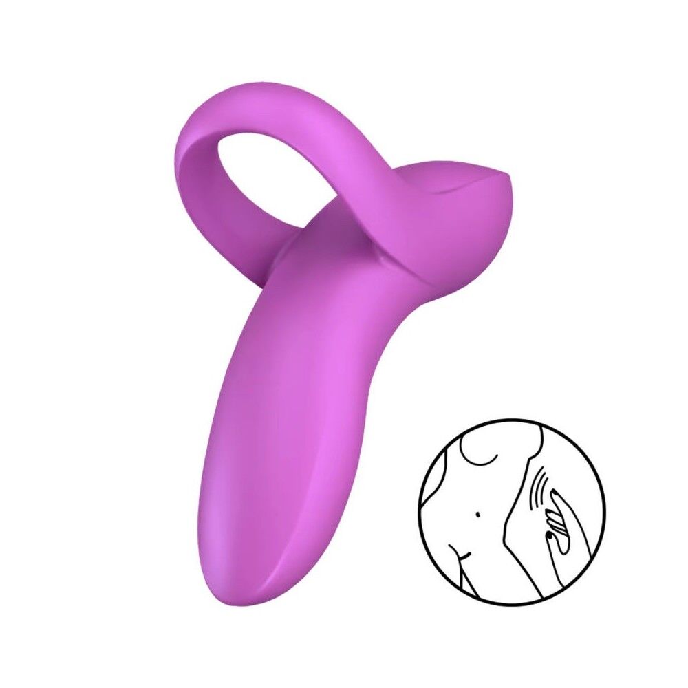 Finger vibrator Satisfyer Bold Lover Dark Pink, flexible