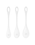 Satisfyer Yoni Power 1 White yoni bead set, diameter 2-2.5-3cm, weight 22-46-74g