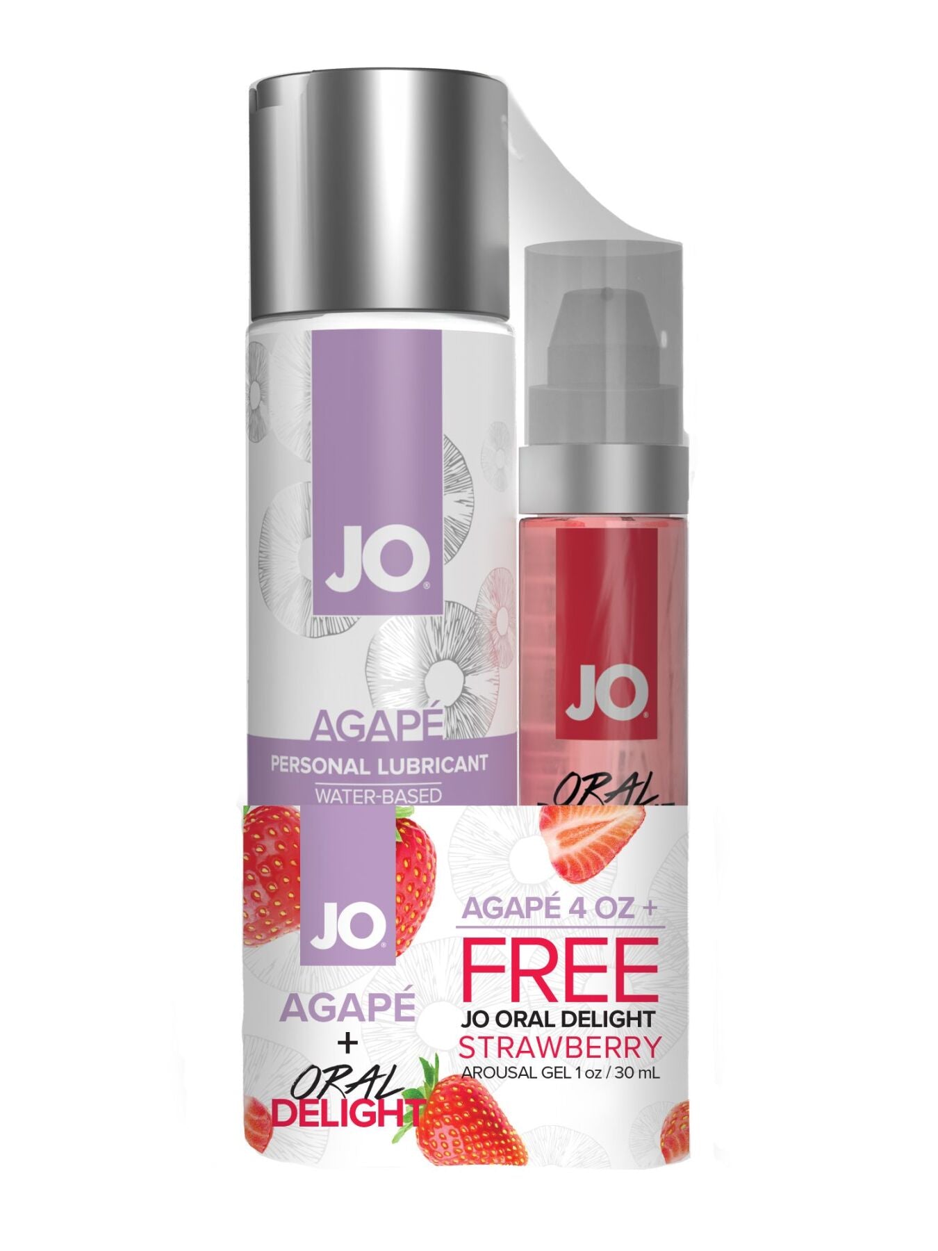 JO GWP Kit - Agape 120ml & Oral Delight - Strawberry 30ml