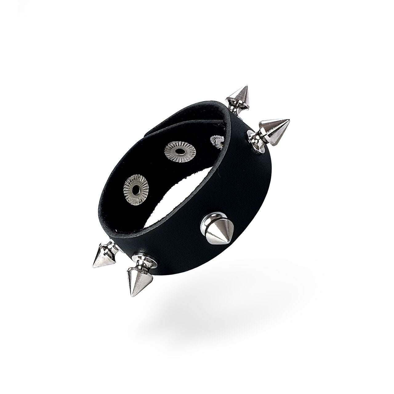 Spiked Leather Cock Ring Art of Sex - James, Black