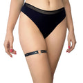 Leather Garter for Leg Heart Art of Sex - Terri, Black (1pc.)