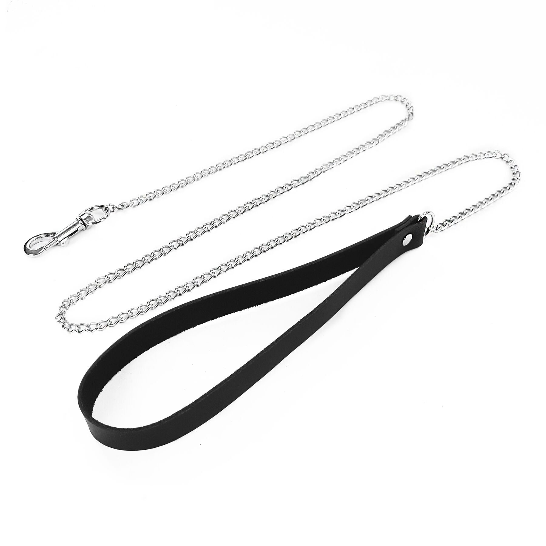 Art of Sex Natural Leather Chain Leash - Black