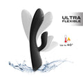 Heated Rabbit Vibrator Dorcel FLEXI RABBIT BLACK, flexible shaft