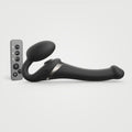 Strap-On-Me MULTI ORGASM Black S strapless vibrator with vacuum stimulation, adjustable
