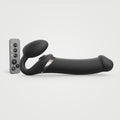 Strap-On-Me MULTI ORGASM Black XL Strapless Vibrating Strap-On with Vacuum Stimulation, Adjustable