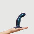 Strap-On-Me DILDO PLUG SNAKY METALLIC BLUE dildo, size M, diameter 4 cm, insertable length 15.3 cm
