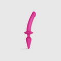 Anal Plug with Dildo 2-in-1 Strap-On-Me SWITCH PLUG-IN DILDO Fuchsia L, diameter 4.5/3.4 cm