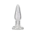Glass Anal Plug Pillow Talk Fancy Luxurious Glass Anal Plug, ⌀3.1cm, vibrating bullet as a gift